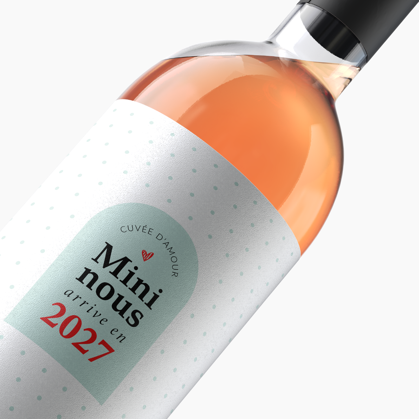 Étiquettes pour bouteille de vin – Annonce de grossesse | Ensemble de 2