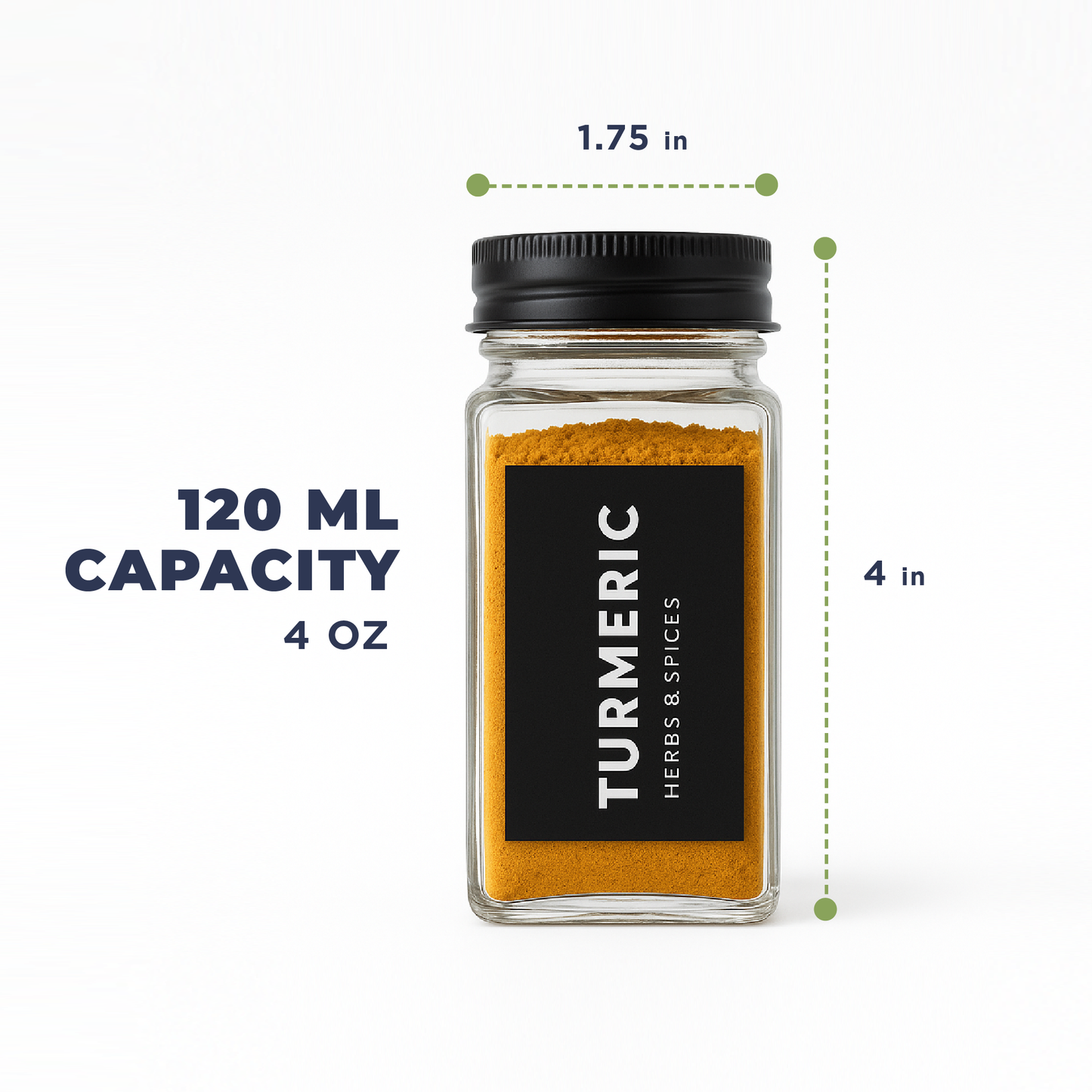 Spice jars with labels