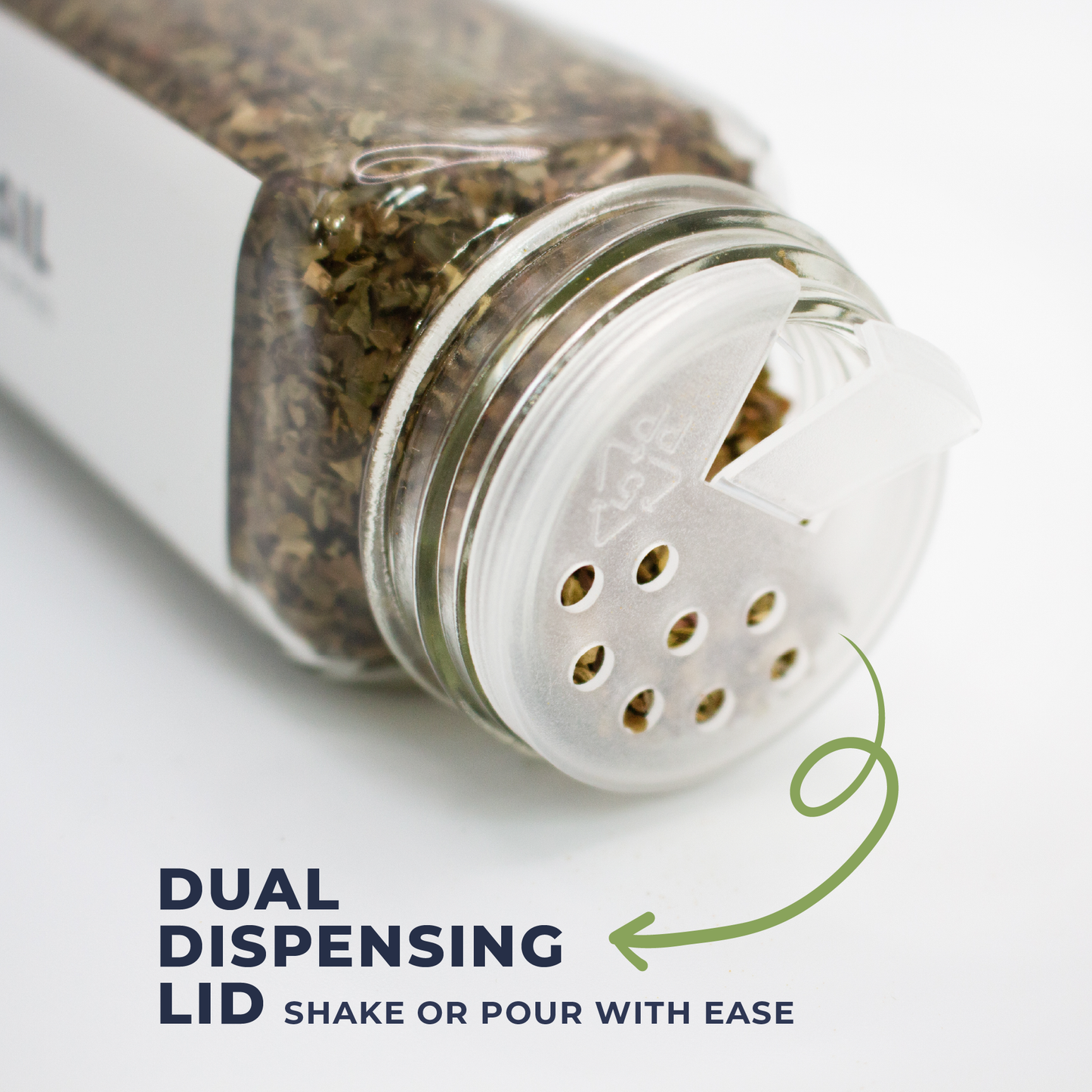 Spice jars with labels