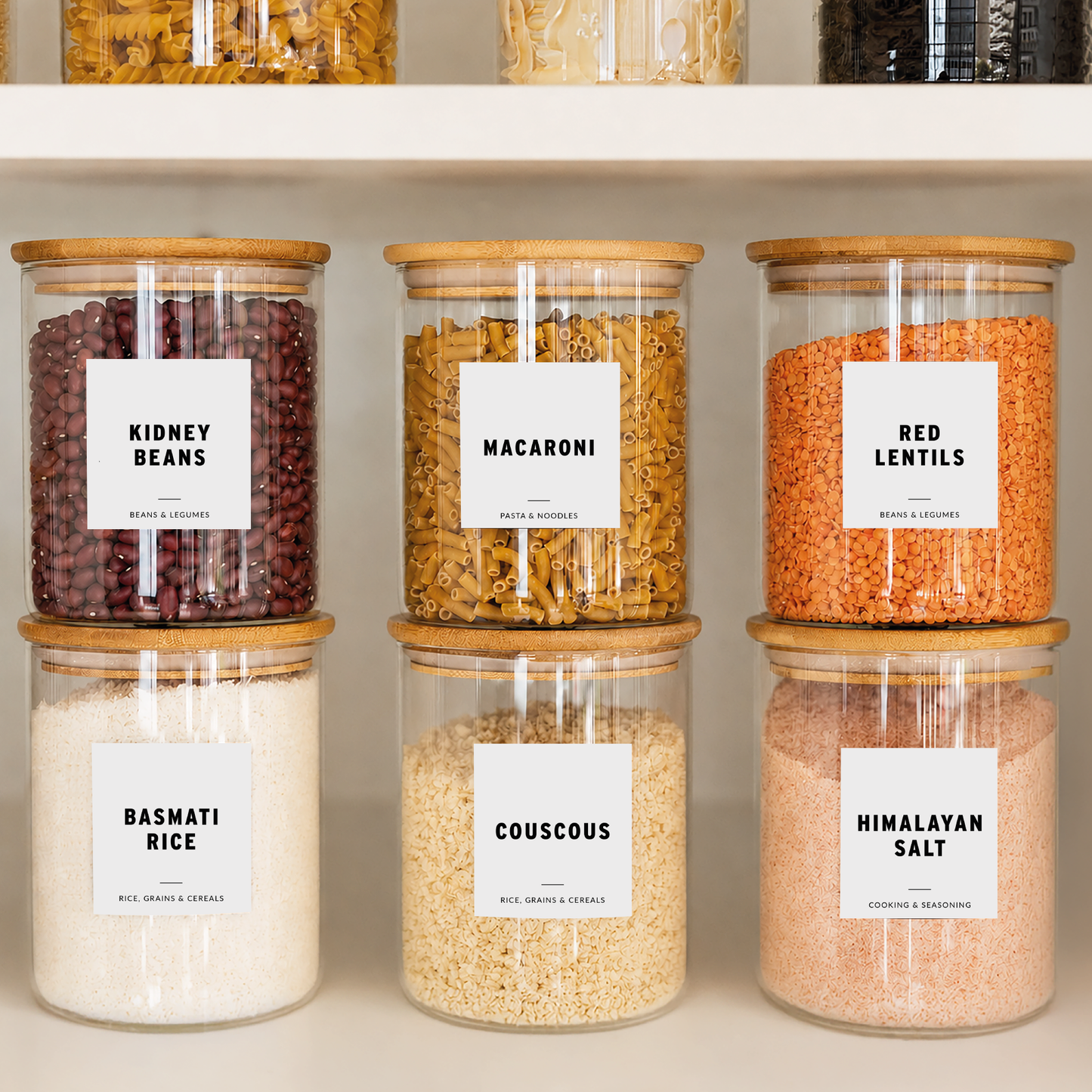 Ensemble étiquettes pour garde-manger