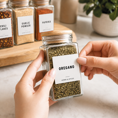Ensemble de 120 étiquettes pour pots à épices