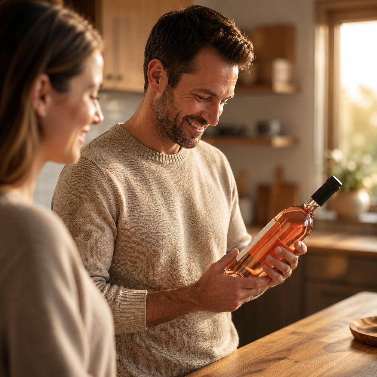 Étiquettes pour bouteille de vin – Annonce de grossesse | Ensemble de 2